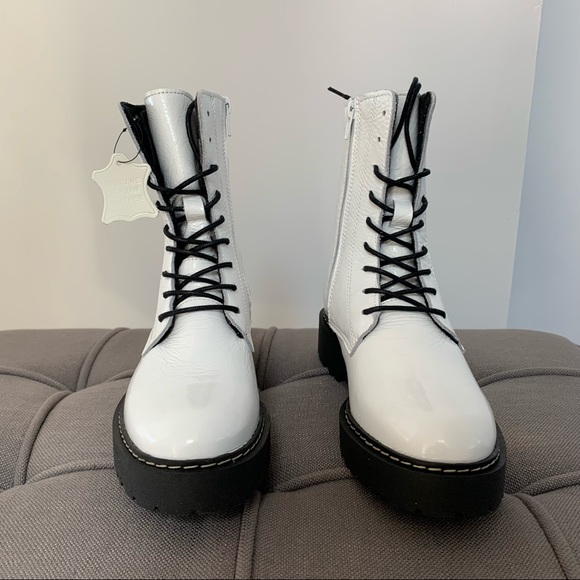 White Italian Leather Ankle Boots size 39 - Picture 4 of 11